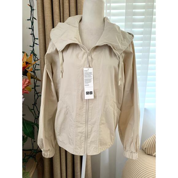 Uniqlo U Hooded Full Zip Blouson in Natural (Unisex) - Picture 3 of 9